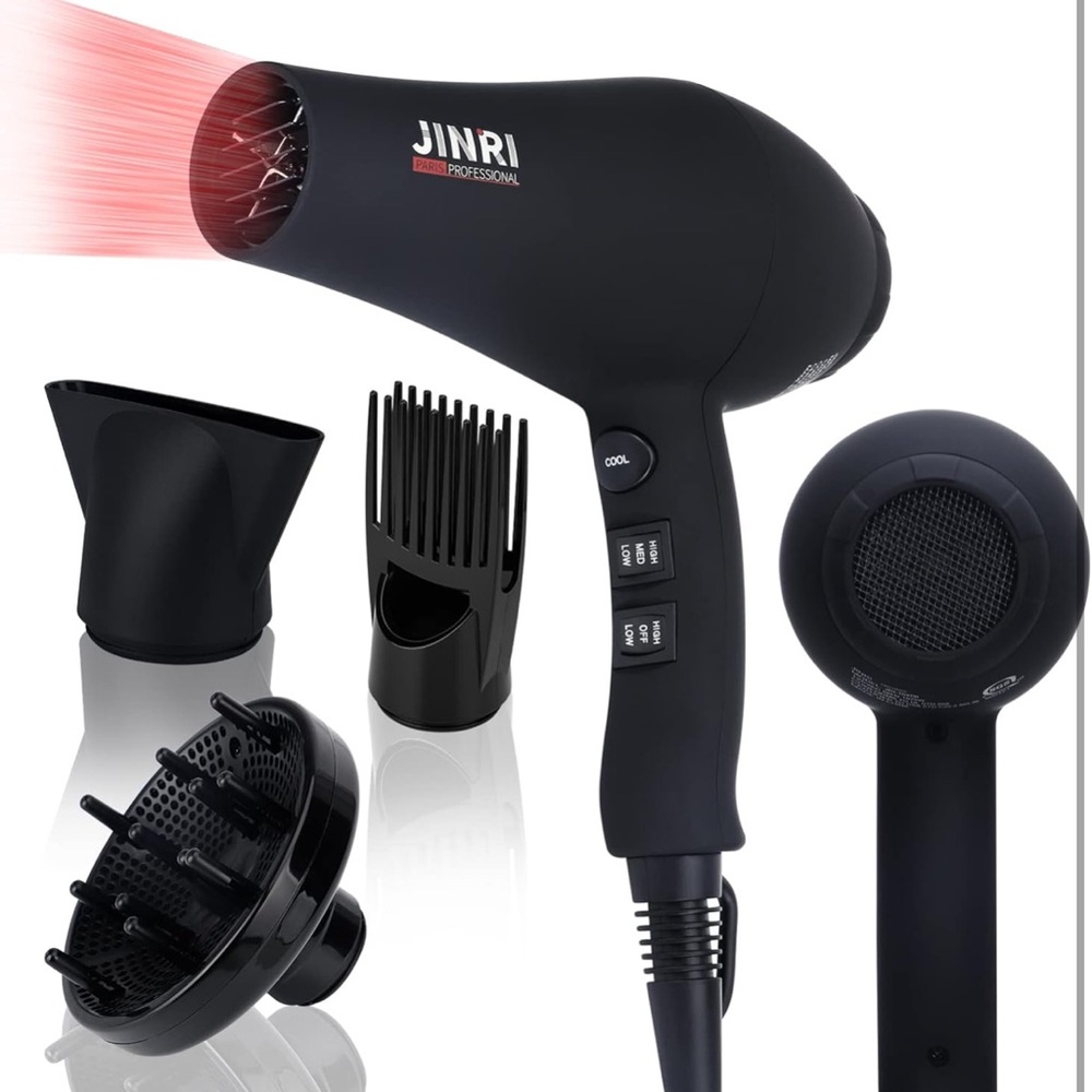 Jinri Black Hair Dryer with Ergonomic Design